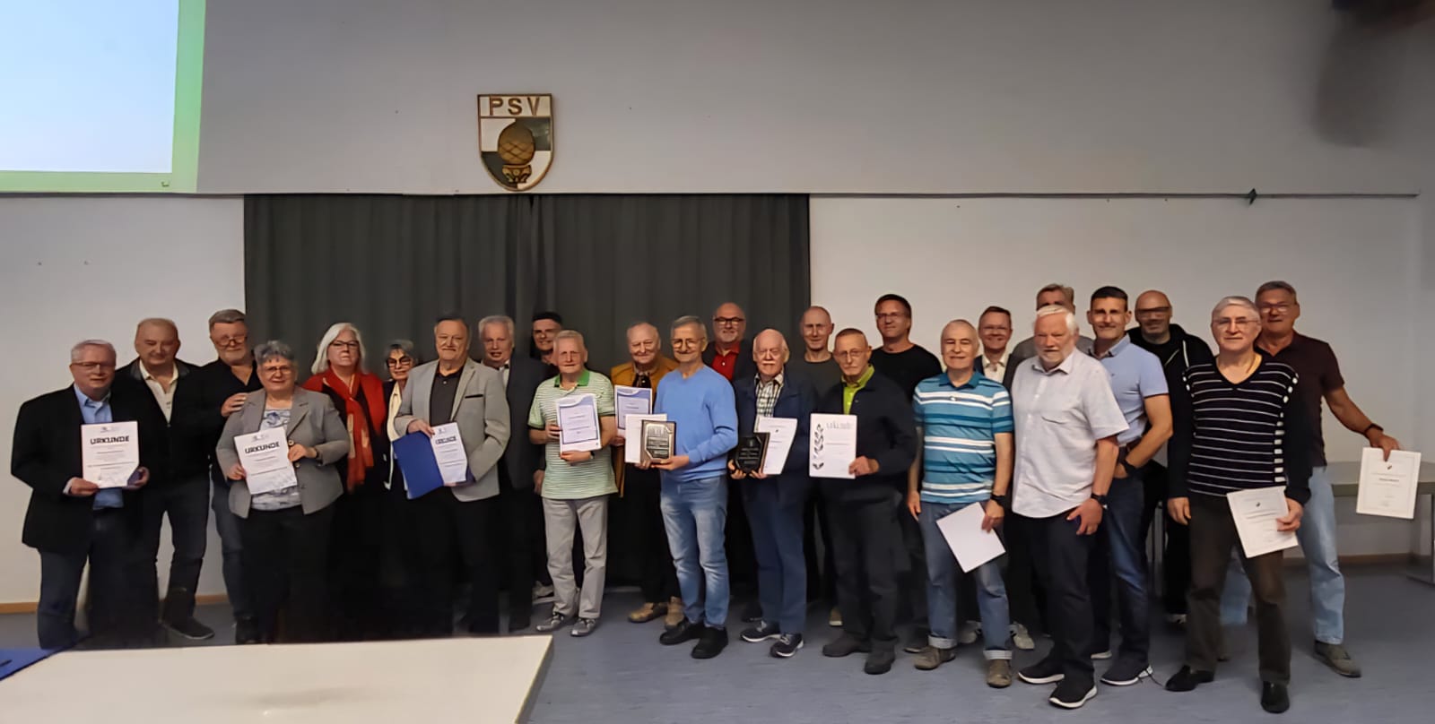 Geehrte Mitglieder des Polizei Sportverein Augsburg e.V.