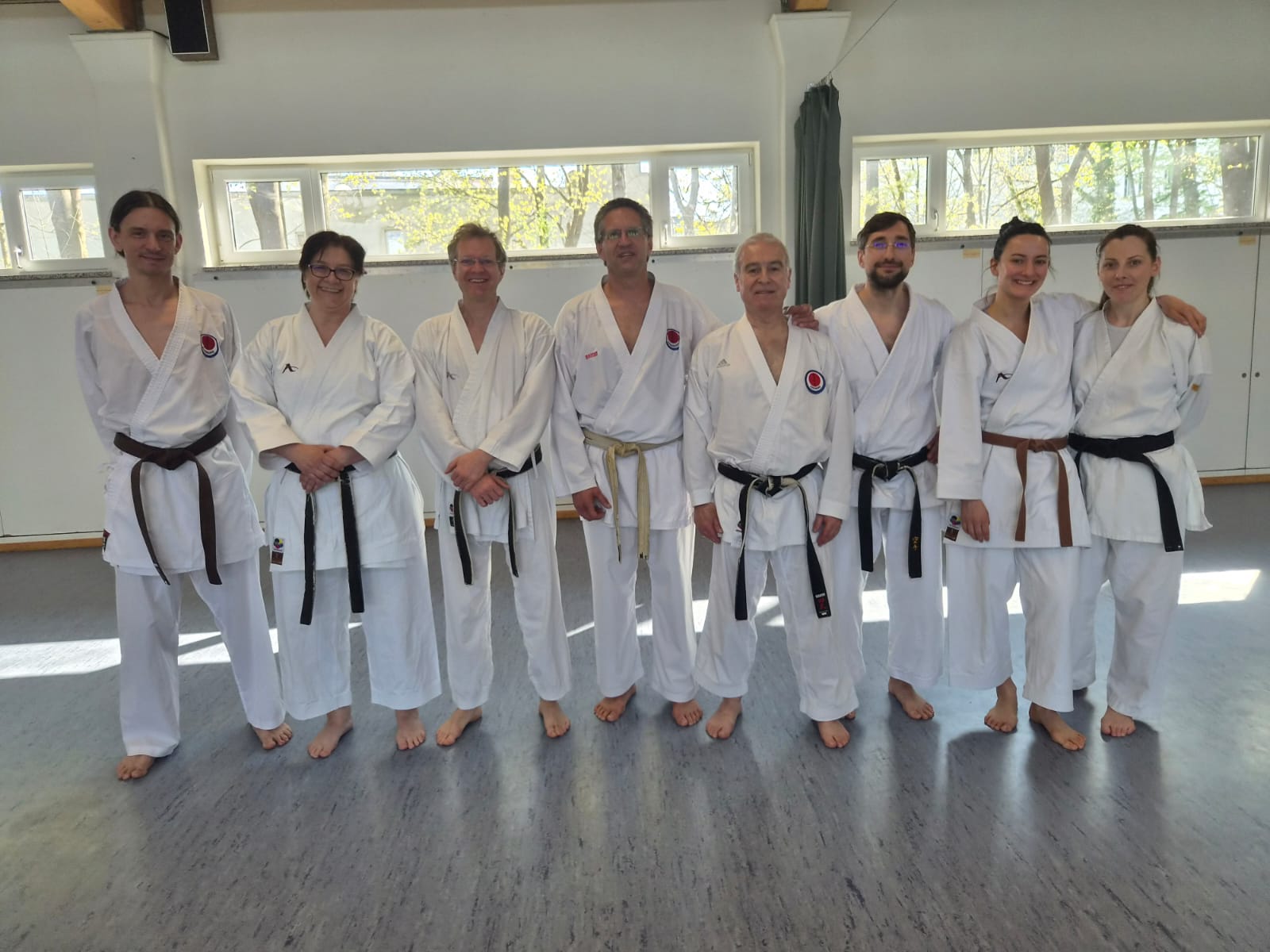 Trainer-Meeting 2026 (v. l. n. r.: Simon G., Tanja N., Andi K., Peter V., Herbert I., Dietmar S., Emma C., Julia J.)